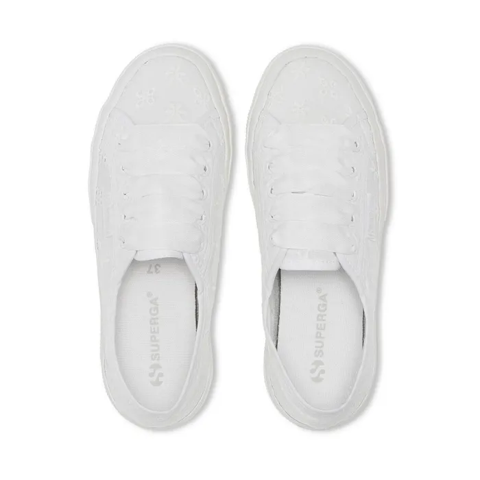 Women Woman 2750 FLOWER SANGALLO Low Cut TOTAL WHITE Superga Low Cut