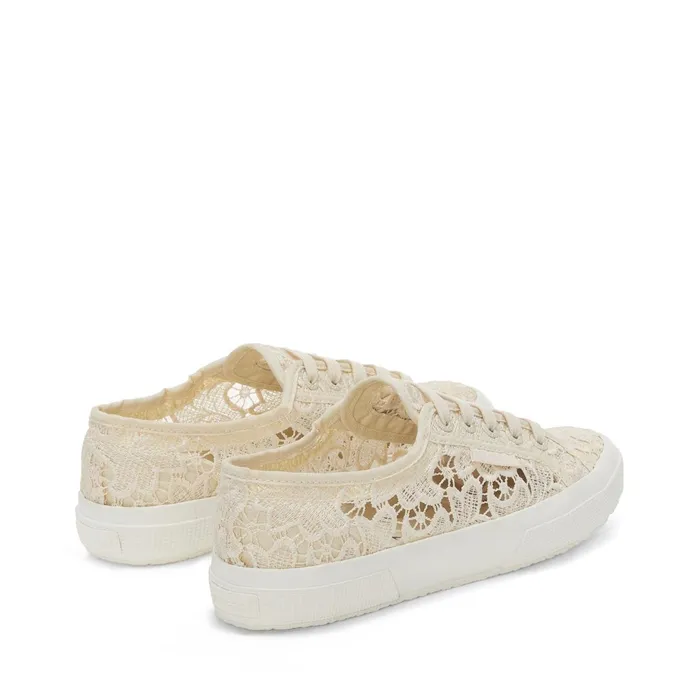 Women Woman 2750 MACRAME Sneaker BEIGE LT EGGSHELLFAVORIO Superga Low Cut