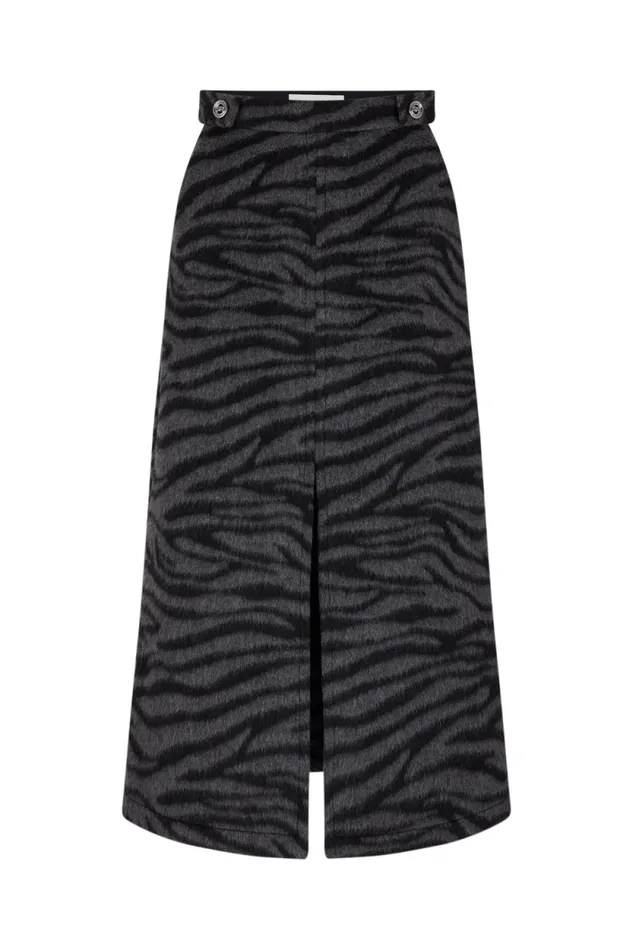 Women Wool Blend Skirt Tiger Grey Grey Sonia Rykiel Skirts
