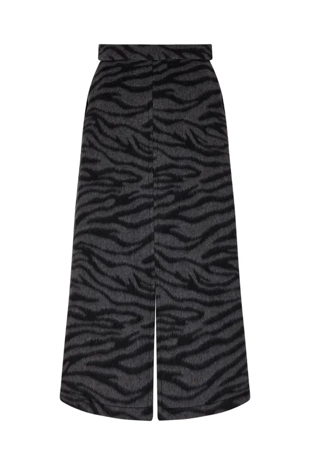 Women Wool Blend Skirt Tiger Grey Grey Sonia Rykiel Skirts