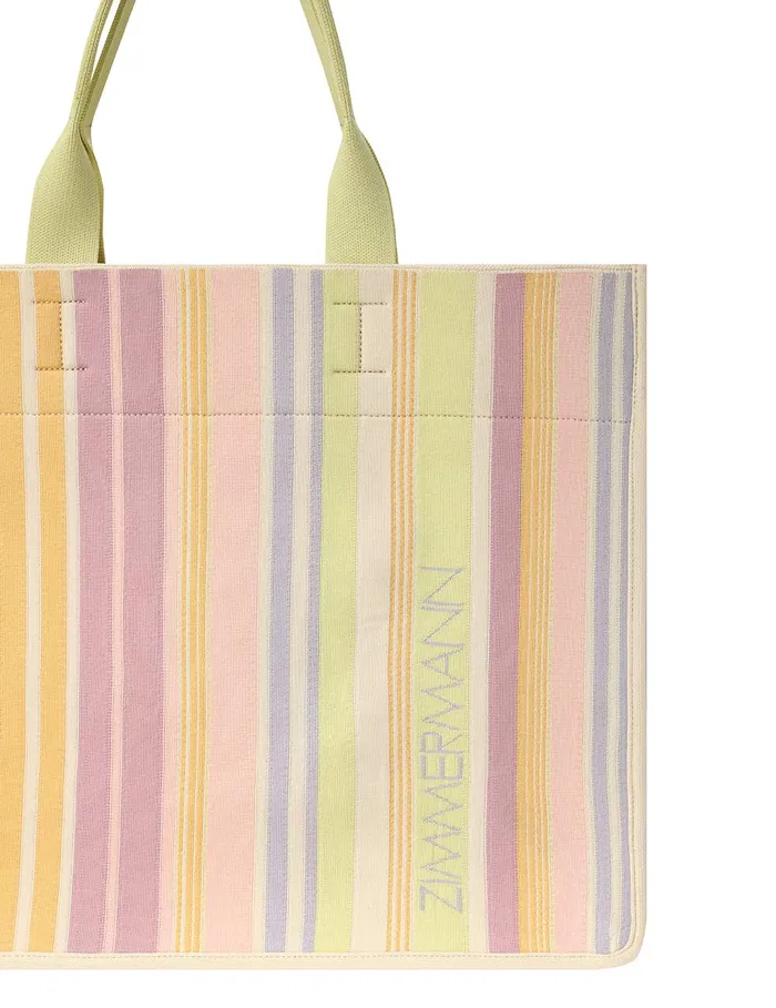 Women Zimmermann Bags Large Jacquard Tote Multi Stripe