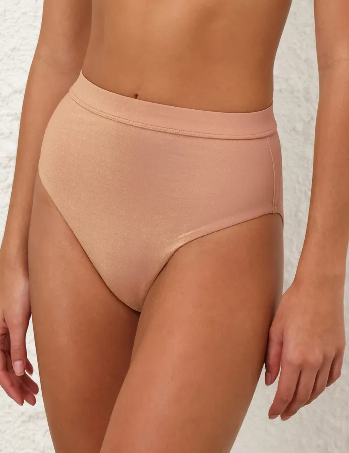 Women Zimmermann Bikinis Everley Metallic High Pant Rose