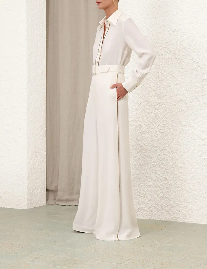 Women Zimmermann Clothing Chain Blouse Cream