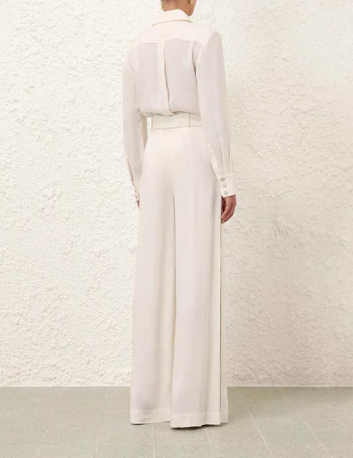 Women Zimmermann Clothing Chain Blouse Cream