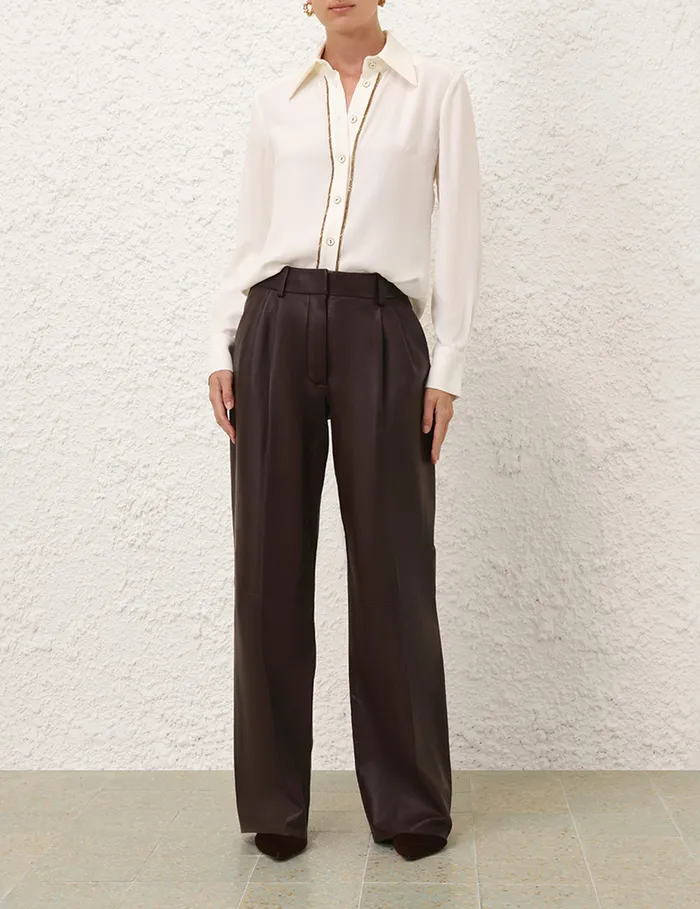 Women Zimmermann Clothing Chain Blouse Cream