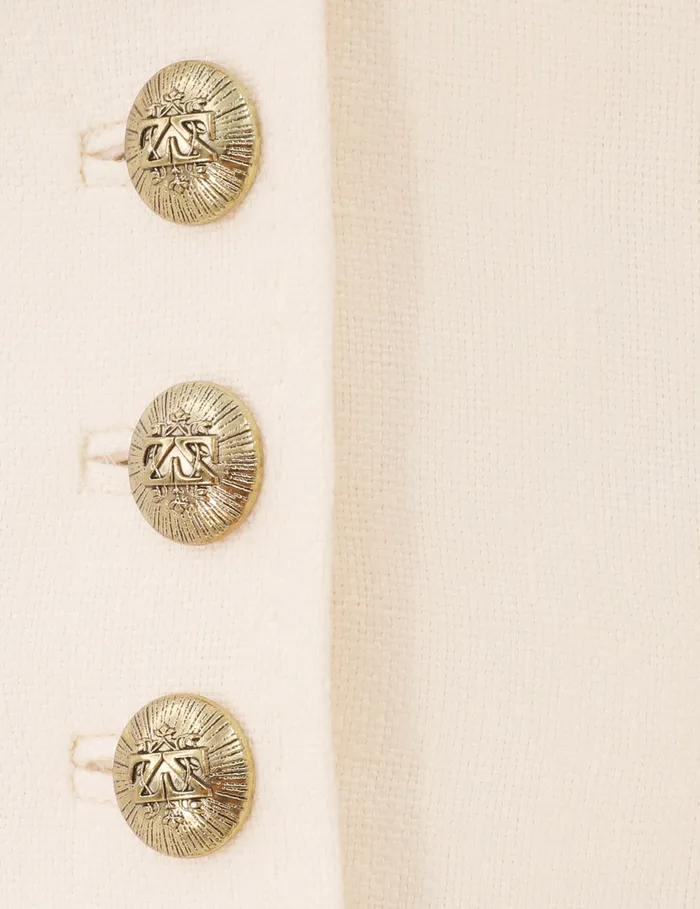 Women Zimmermann Clothing Crush Linen Waistcoat Cream