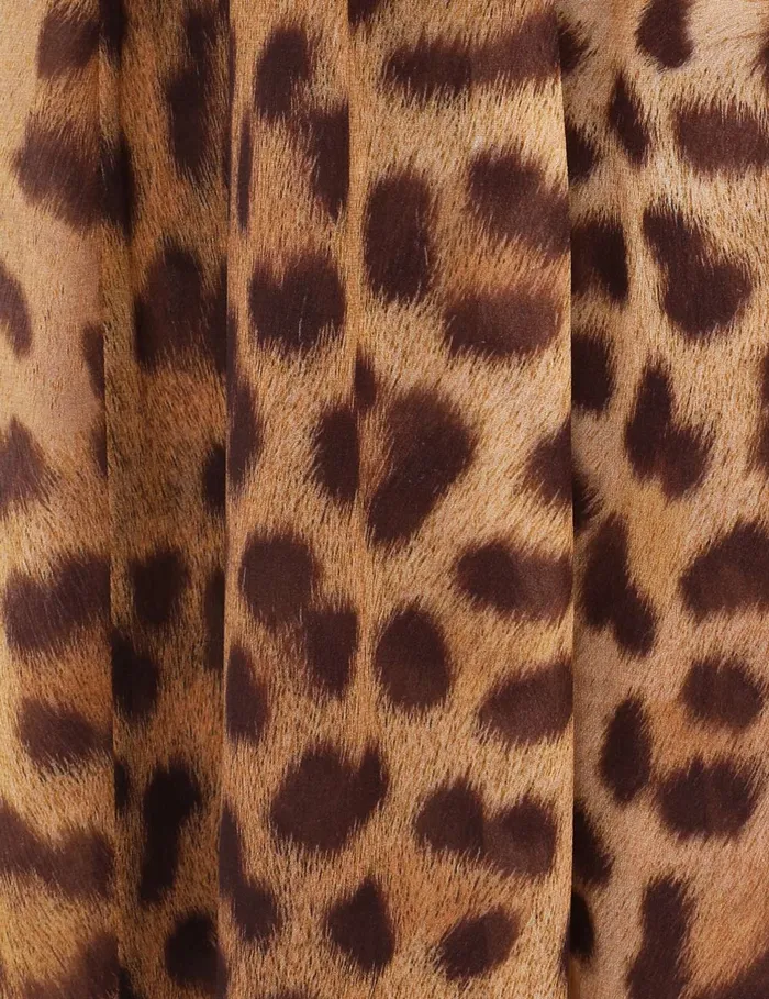 Women Zimmermann Clothing Crush Tie Neck Midi Dress Leopard