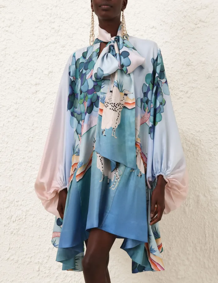 Women Zimmermann Clothing Eden Billow Mini Dress Madame Jade