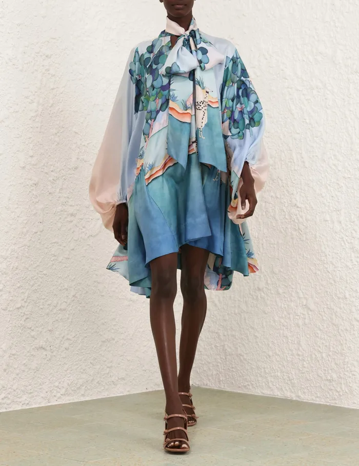 Women Zimmermann Clothing Eden Billow Mini Dress Madame Jade