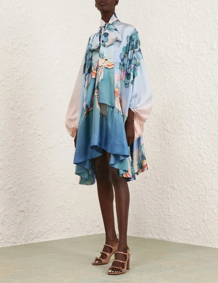 Women Zimmermann Clothing Eden Billow Mini Dress Madame Jade