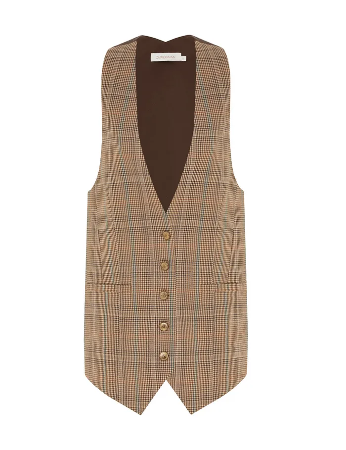 Women Zimmermann Clothing Eden Checked Vest Check