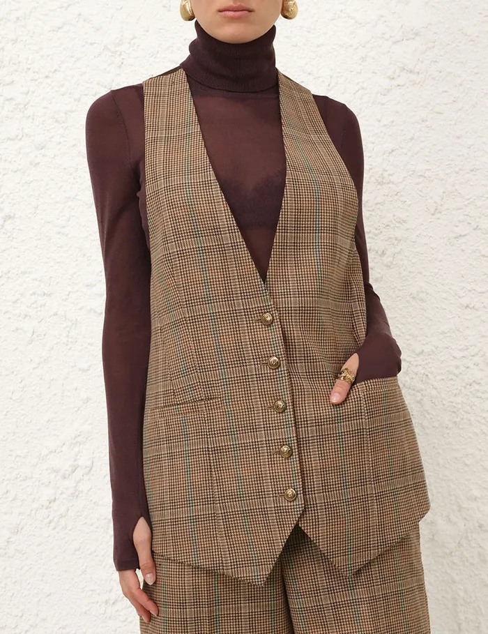 Women Zimmermann Clothing Eden Checked Vest Check