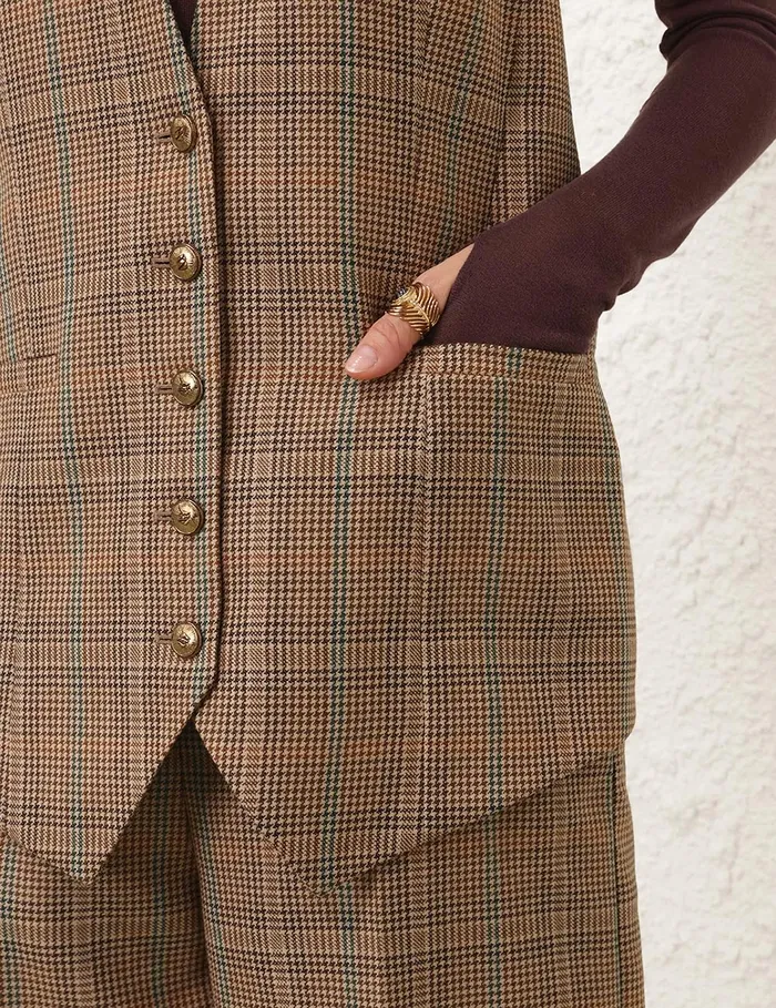 Women Zimmermann Clothing Eden Checked Vest Check