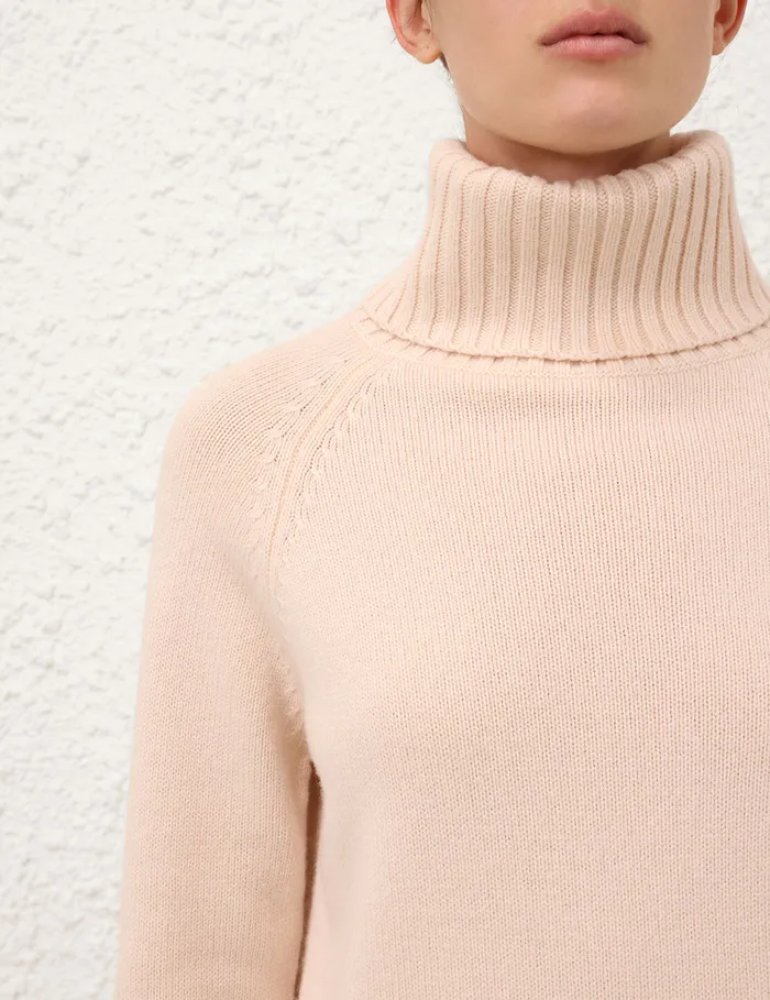 Women Zimmermann Clothing Funnel Neck Sweater Macadamia