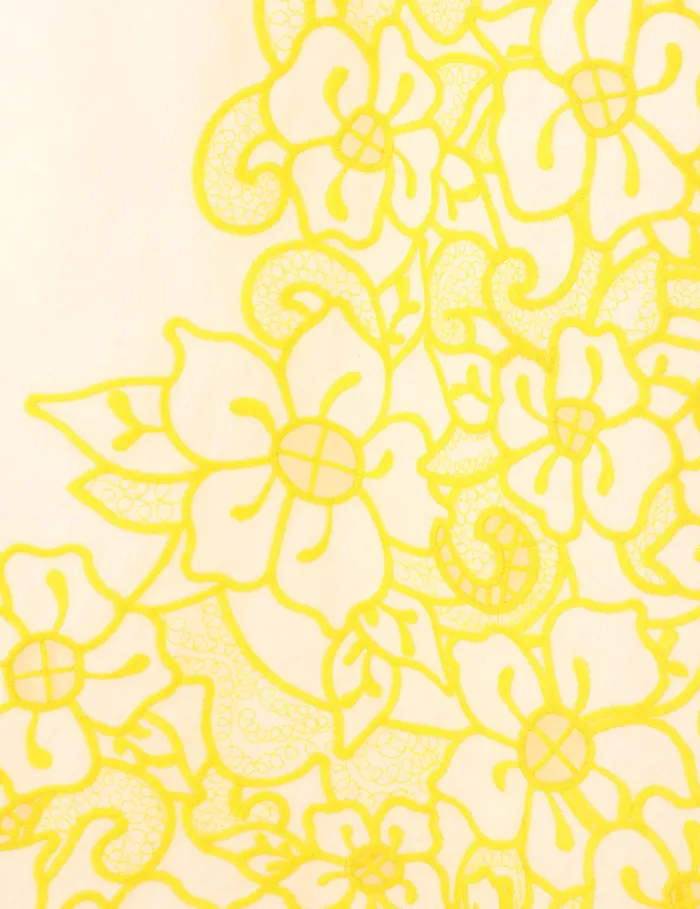 Women Zimmermann Clothing Golden Embroidered Midi Dress Ivoryyellow