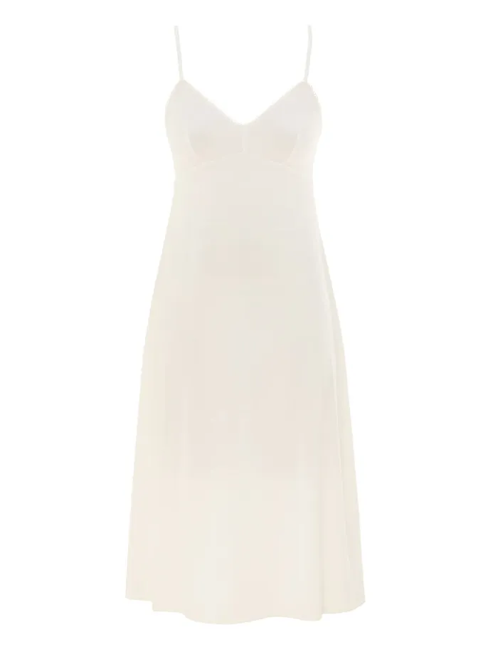 Women Zimmermann Clothing Golden Embroidered Midi Dress Ivoryyellow