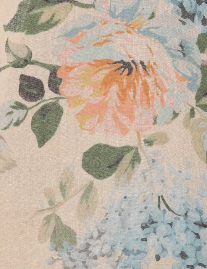 Women Zimmermann Clothing Halliday Relaxed Shirt Cream Watercolour Floral