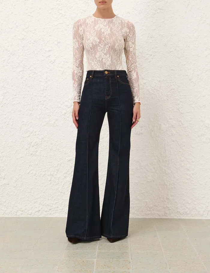 Women Zimmermann Clothing Illustration Flare Jean Night Sky