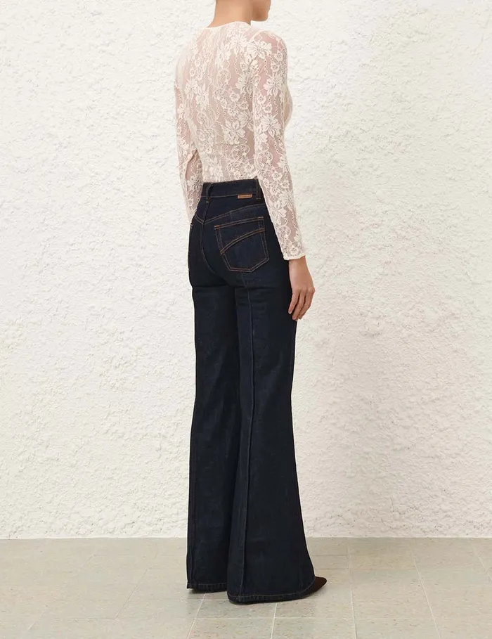 Women Zimmermann Clothing Illustration Flare Jean Night Sky