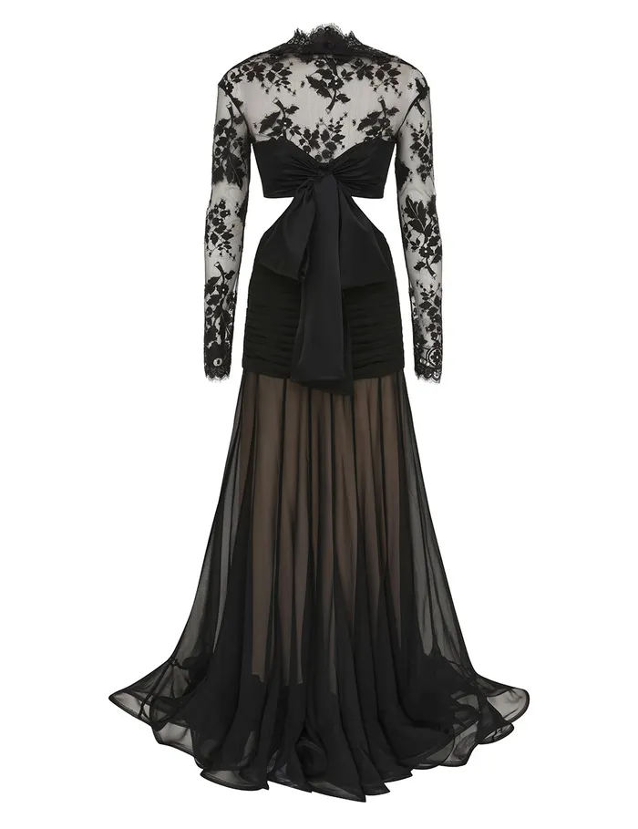 Women Zimmermann Clothing Illustration Flounce Gown Black