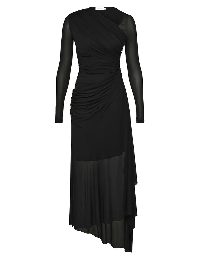 Women Zimmermann Clothing Illustration Gathered Dress Black