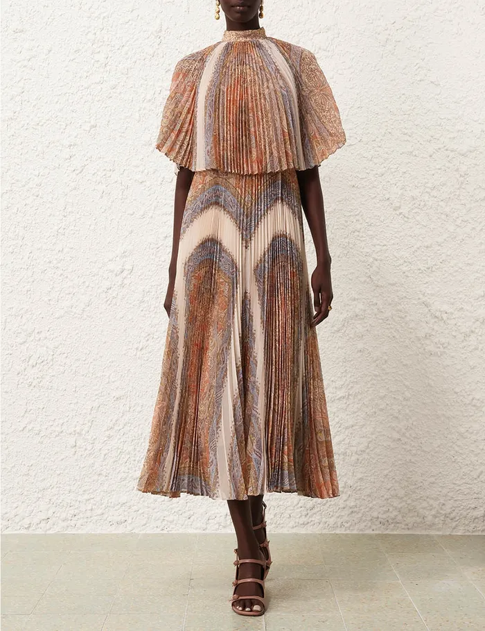 Women Zimmermann Clothing Illustration Sunray Midi Dress Paisley Haze