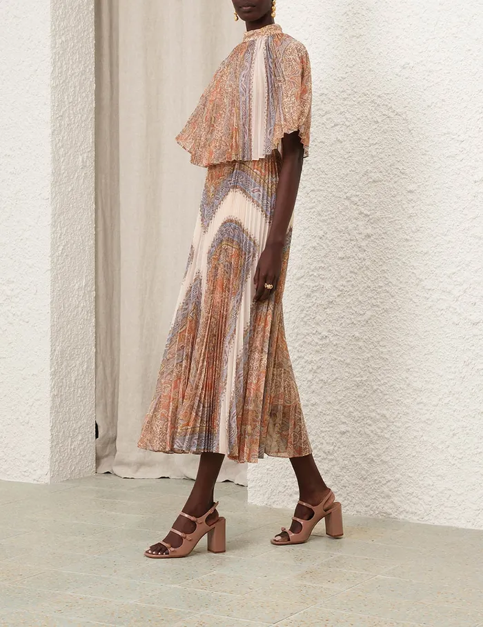 Women Zimmermann Clothing Illustration Sunray Midi Dress Paisley Haze