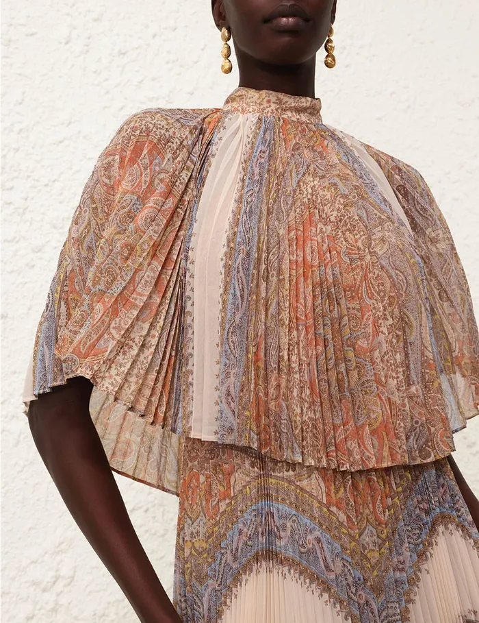Women Zimmermann Clothing Illustration Sunray Midi Dress Paisley Haze