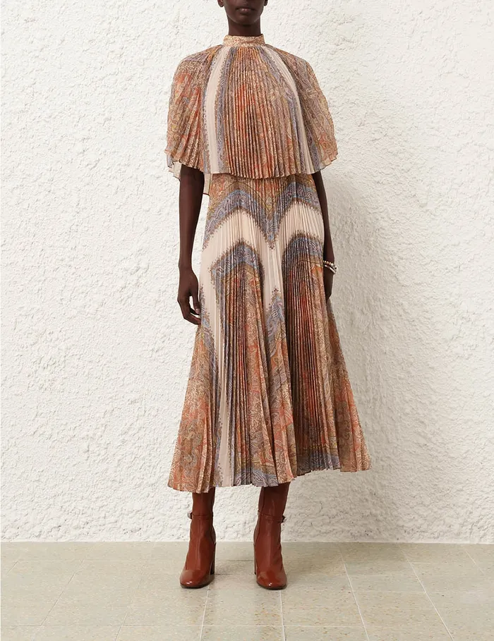 Women Zimmermann Clothing Illustration Sunray Midi Dress Paisley Haze