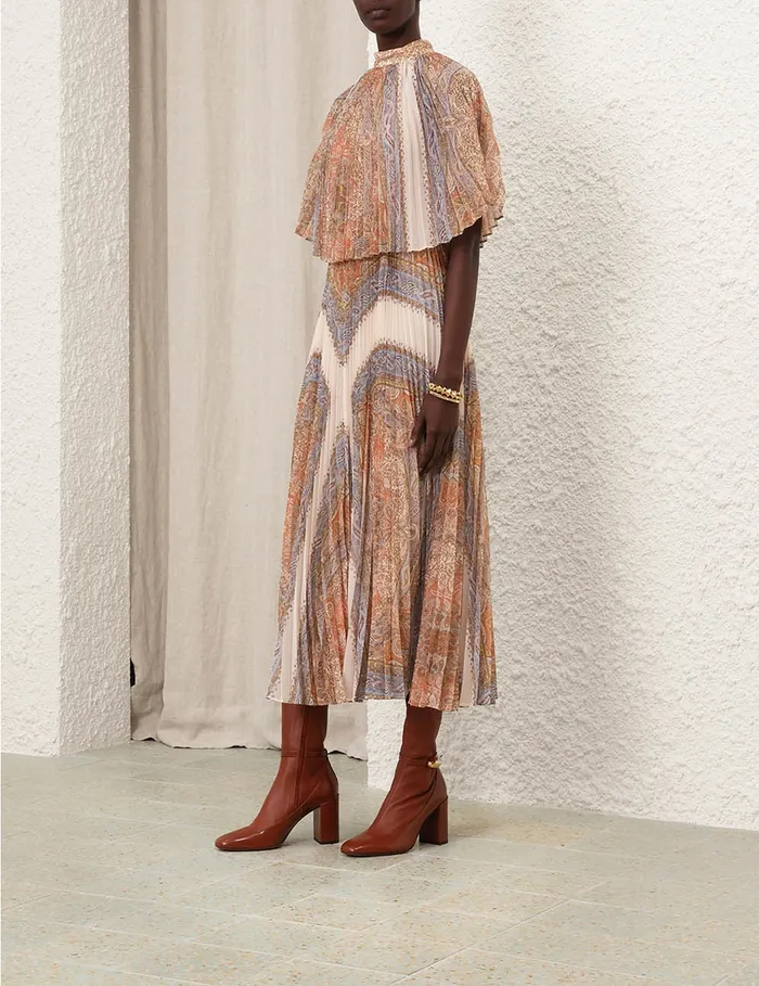 Women Zimmermann Clothing Illustration Sunray Midi Dress Paisley Haze