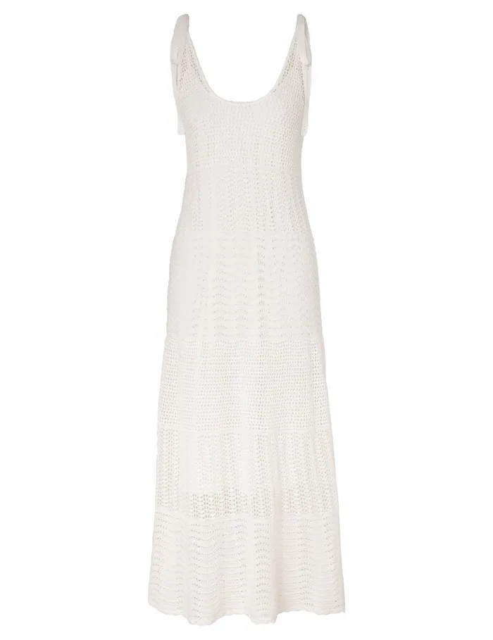 Women Zimmermann Clothing Lightburst Textured Dress Ivory