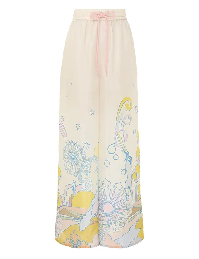 Women Zimmermann Clothing Pop Relaxed Pant Watercolour Multi