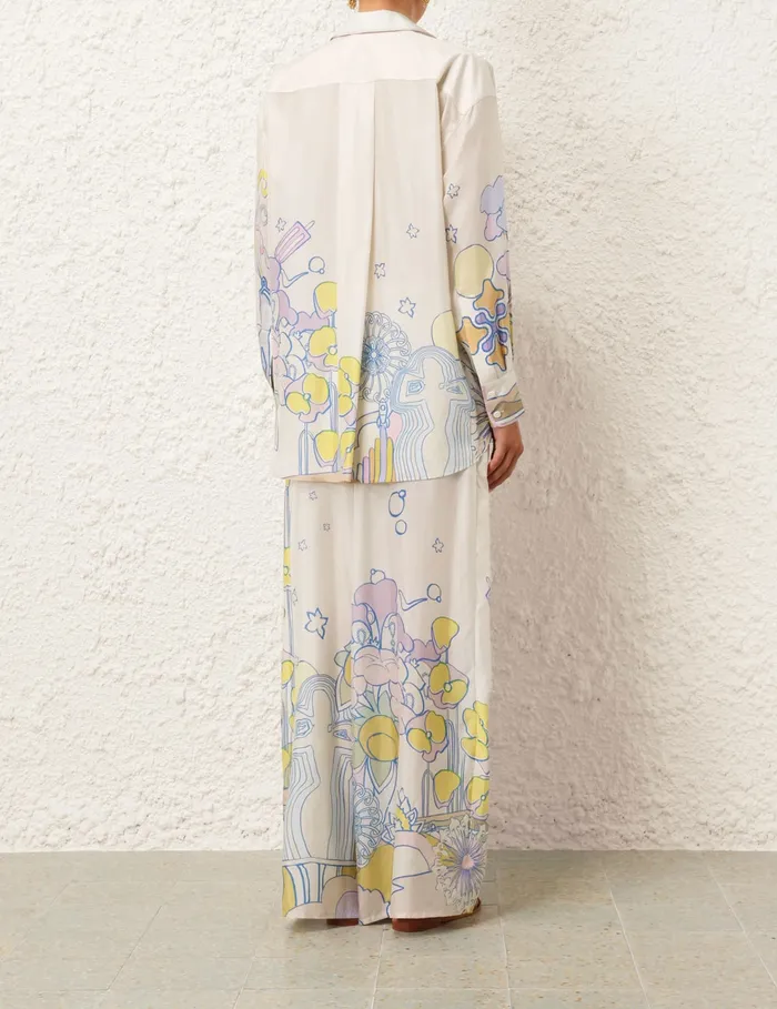 Women Zimmermann Clothing Pop Relaxed Pant Watercolour Multi