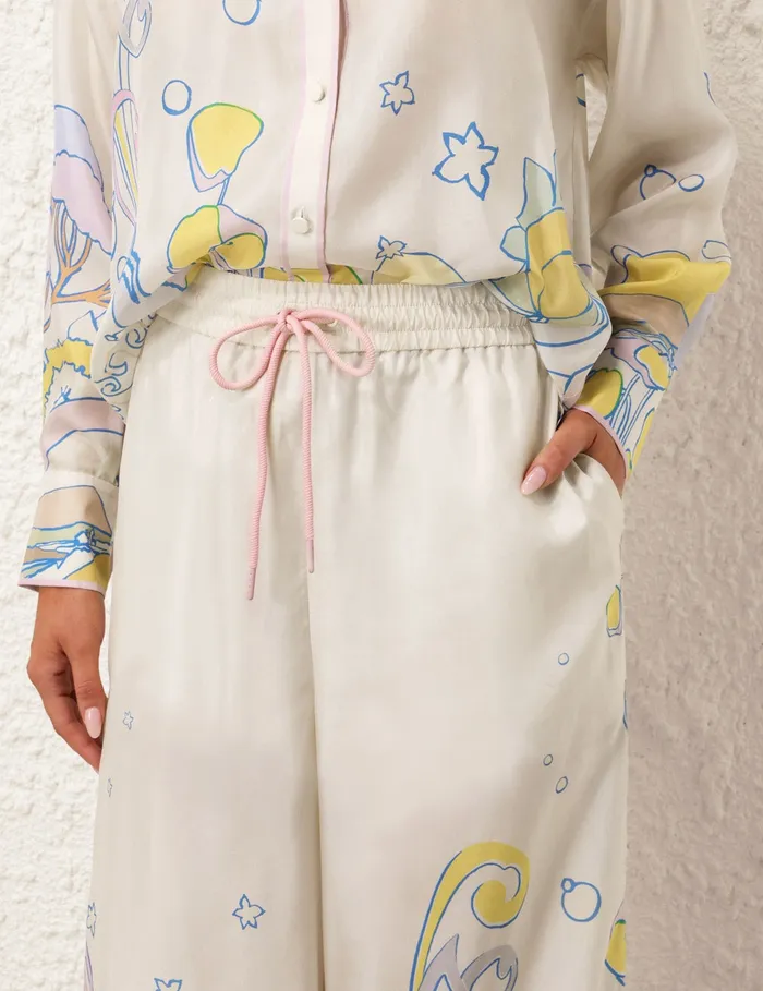 Women Zimmermann Clothing Pop Relaxed Pant Watercolour Multi