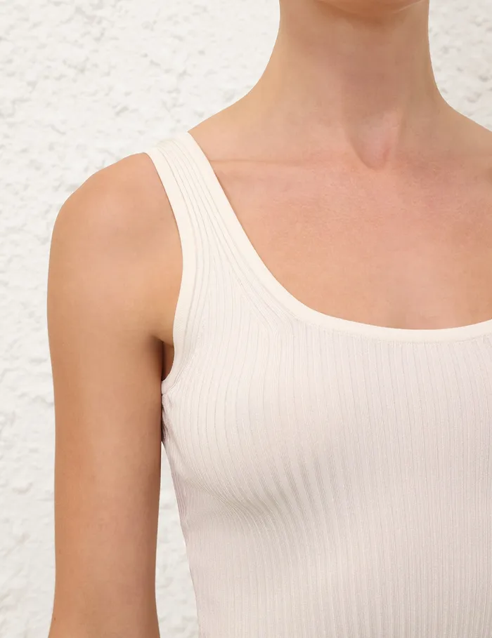 Women Zimmermann Clothing Scoop Neck Tank Parchment