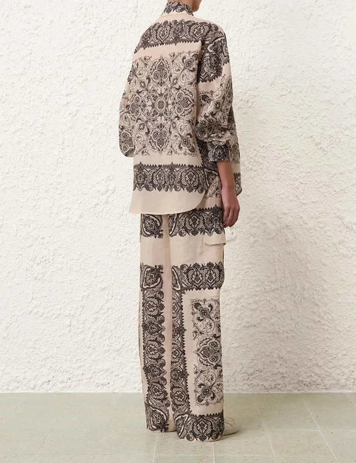 Women Zimmermann Clothing Utility Track Pant Tea Paisley