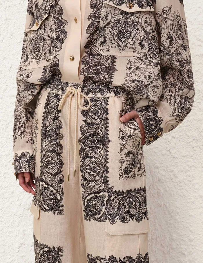 Women Zimmermann Clothing Utility Track Pant Tea Paisley