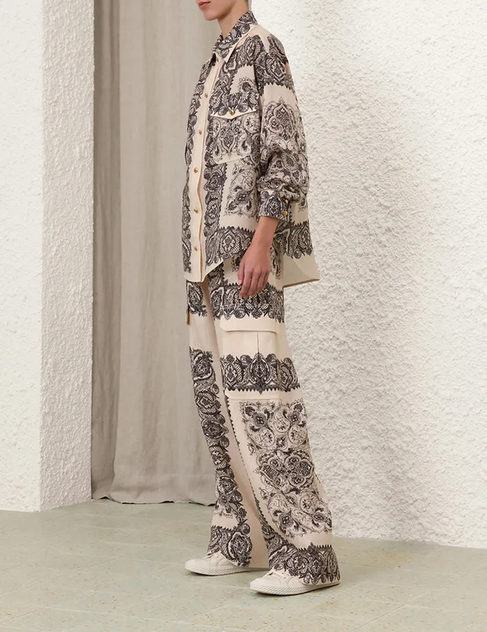 Women Zimmermann Clothing Utility Track Pant Tea Paisley