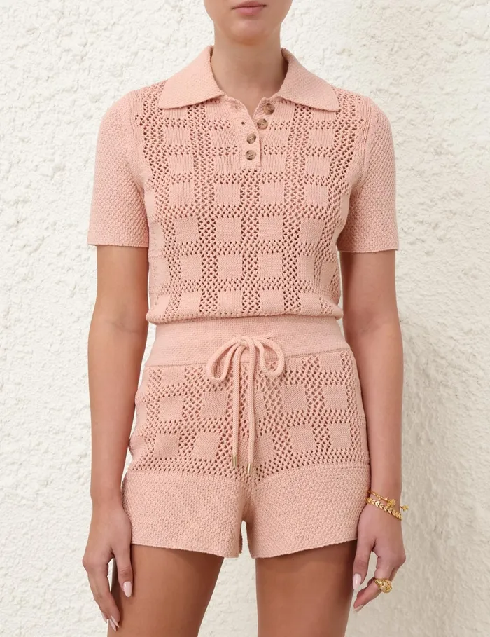 Women Zimmermann Clothing Waverly Drawcord Shorts Dusty Pink
