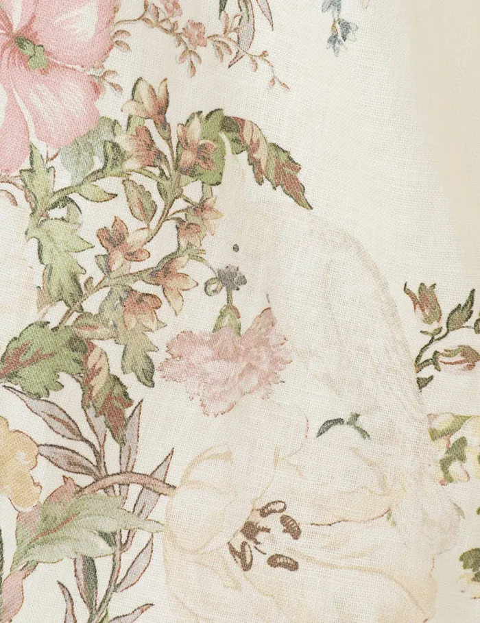 Women Zimmermann Clothing Waverly Plunge Mini Dress Cream Floral