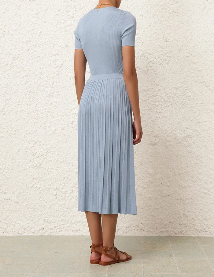 Women Zimmermann Clothing Waverly Rib TShirt Blue Lurex