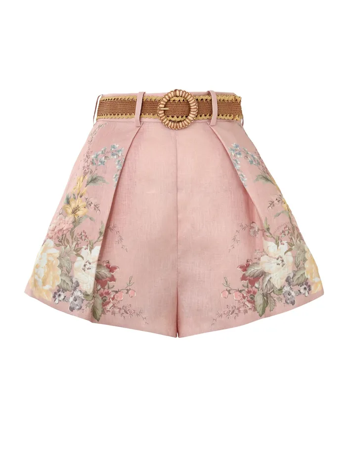 Women Zimmermann Clothing Waverly Tuck Short Pink Floral