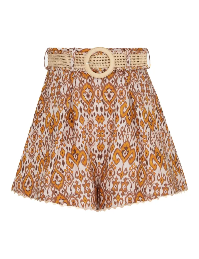 Women Zimmermann Clothing Wylie Fitted Short Orange Ikat