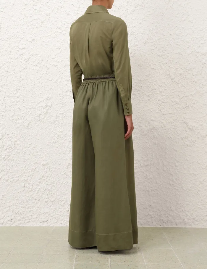 Women Zimmermann Clothing Wylie Wide Leg Pant Olive