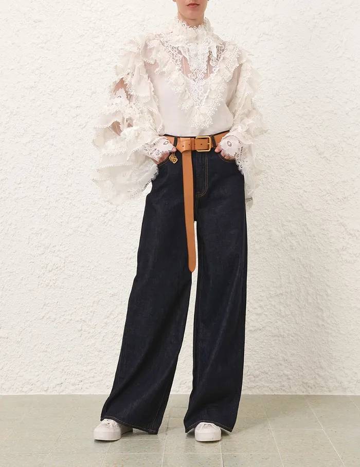 Women Zimmermann Denim Crush Straight Jean Night Sky