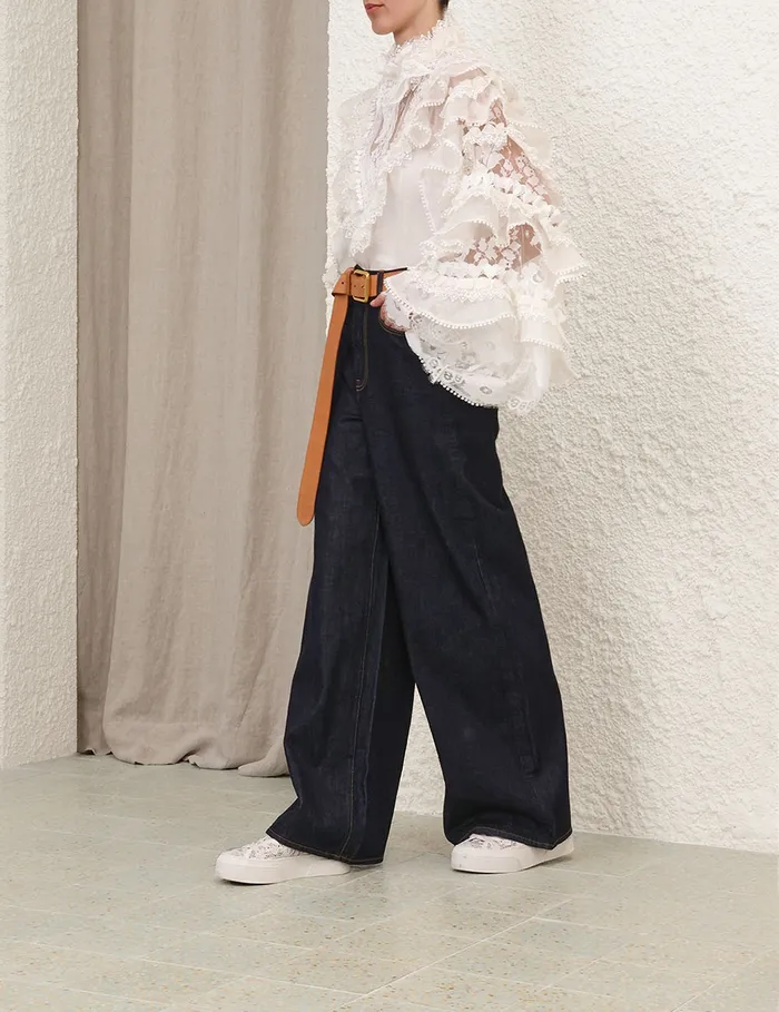 Women Zimmermann Denim Crush Straight Jean Night Sky
