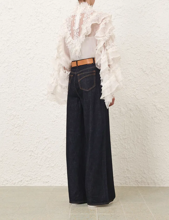 Women Zimmermann Denim Crush Straight Jean Night Sky