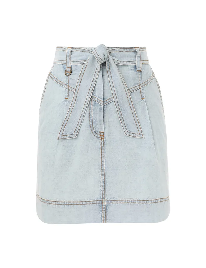 Women Zimmermann Denim Denim Skirt Blue Smoke