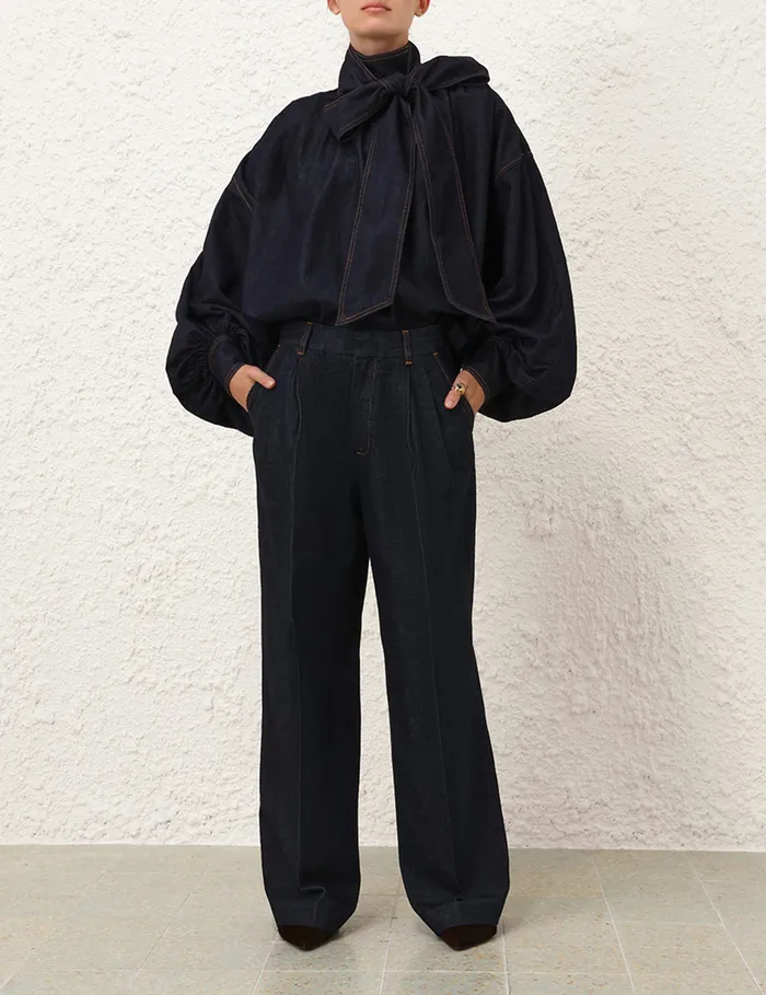Women Zimmermann Denim Illustration Denim Pant Night Sky