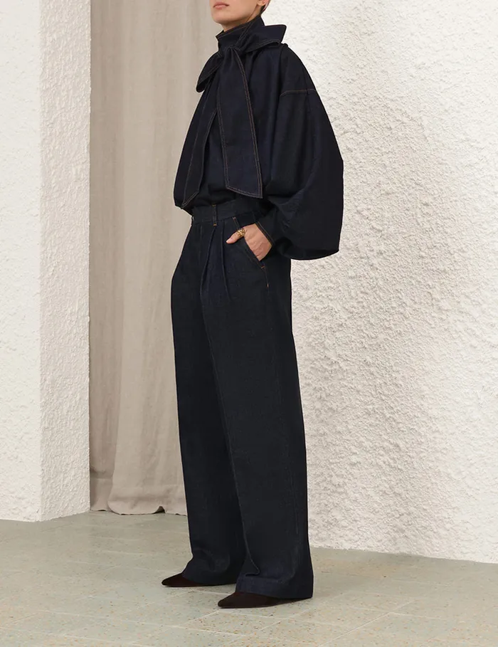 Women Zimmermann Denim Illustration Denim Pant Night Sky